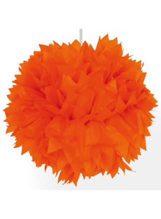Pompon papier oranje 30cm.