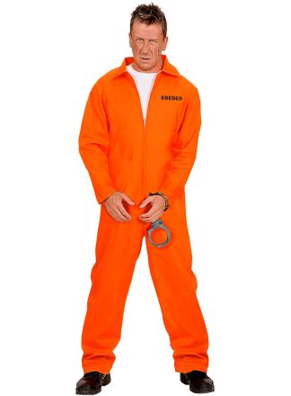 Oranje Prison overall 2dlg. (met handboeien)