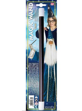 Toverstok zwart plastic 32cm.