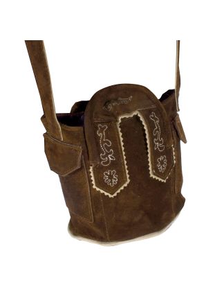 Tiroler ledertasje middelbruin