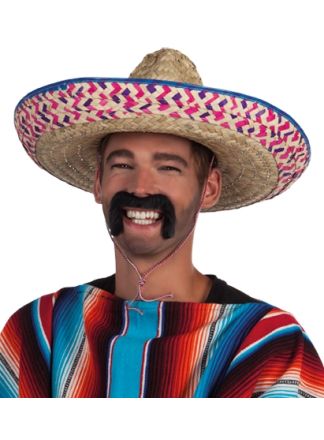 Mexicaanse snor zwart