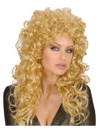 Blonde krullenpruik "Attractive"