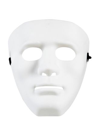 Masker Anonymous wit plastic