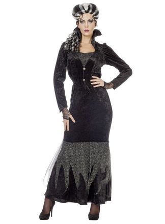 Vampieren jurk zwart 1dlg.