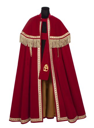 Sint pak Stefan 2dlg. donker rood fluweel