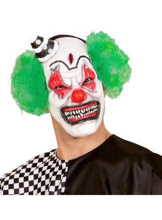Halfmasker killer clown met hoedje