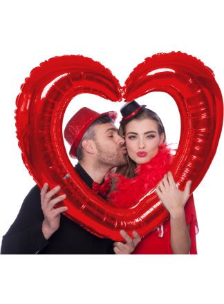 Foliehart fotolijst rood airfilled 80x70cm.