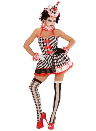 Sexy pierrot clownpakje 5dlg.
