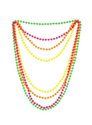 80's ketting neon kleuren