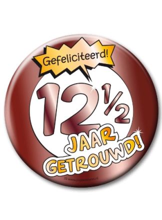 Button XL 12,5 jaar getrouwd