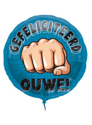 Folieballon Gefeliciteerd OUWE (excl.helium)