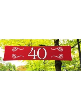 Banier jubileum 40 jaar robijn