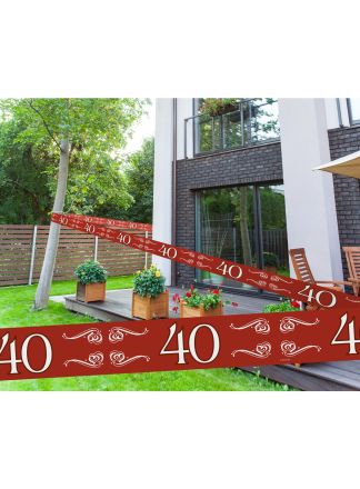 Afzetlint 40jaar robijn 15mtr.