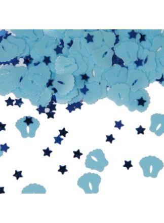 Confetti voetjes blauw