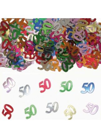 50 jaar confetti zakje multi