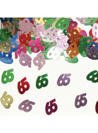 65 jaar confetti in zakje