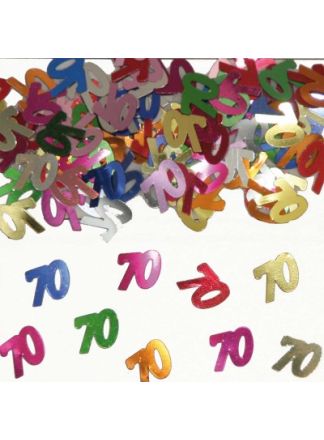 70 jaar confetti in zakje