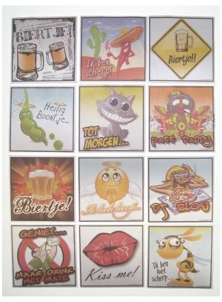 Stickerviltjes 10x10cm.12stuks