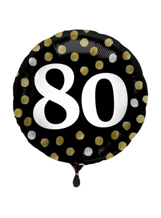 Folie ballon 80 Glossy Black 45cm (excl helium).