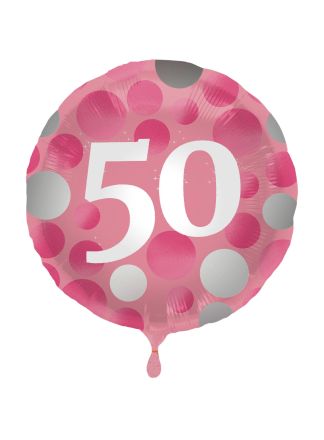 Folie ballon 50 Glossy Pink 45cm (excl helium).
