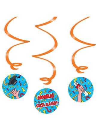 Geslaagd cartoon Swirls 3stuks