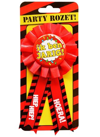 Party Rozet stopbord IK BEN JARIG