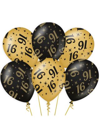 6 Ballonnen Classy (30xcm.) 16 jaar