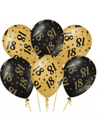 6 Ballonnen Classy (30xcm.) 18 jaar