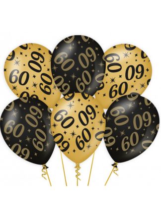 6 Ballonnen Classy (30xcm.) 60 jaar