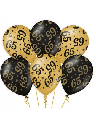 6 Ballonnen Classy (30xcm.) 65 jaar