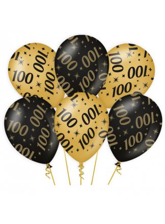 6 Ballonnen Classy (30xcm.) 100 jaar