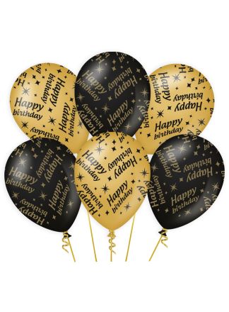 Ballonnen 30cm. 6stuks Classy Happy birthday