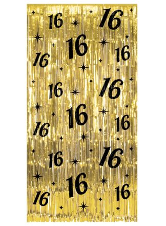 Party Curtain 16 jaar (200x100cm.)