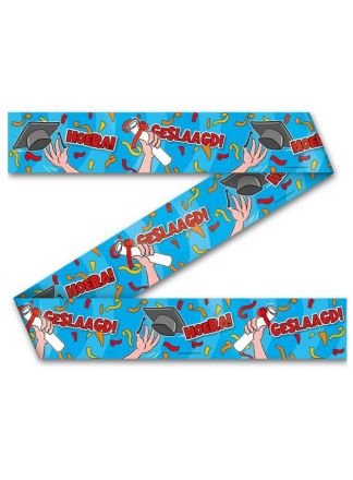 Party Tape Geslaagd cartoon 12mtr.