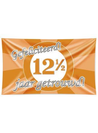 Vlag 12,5 jaar getrouwd 90x150cm.