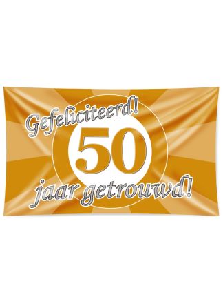Vlag 50 jaar getrouwd 90x150cm.
