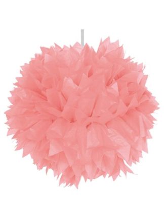Pompom papier roze 30cm.