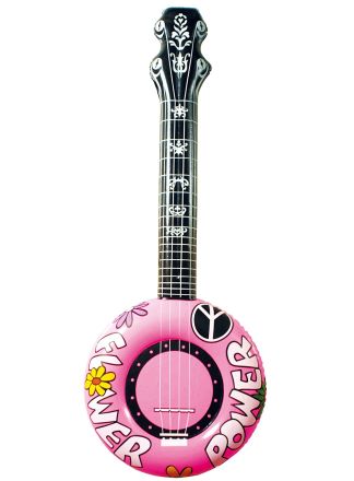 Opblaasbare banjo 100cm. pink