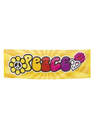 Hippie peace banner 74x220cm.