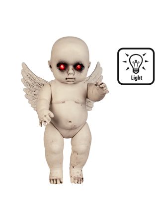 Halloween Decoratie Vurige babyengel 30cm.