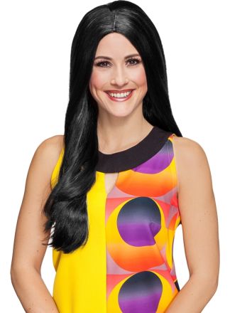 Claire lange pruik zwart