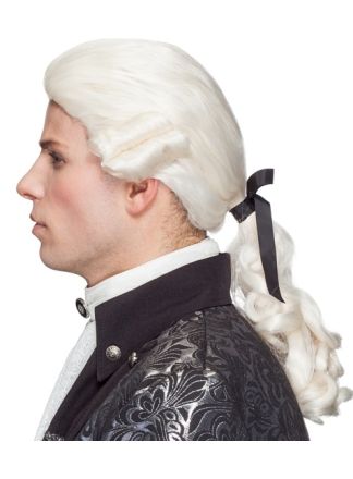 Barok pruik Roccoco luxe wit