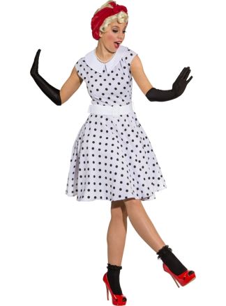 Rock & Roll jurkje 2dlg. wit