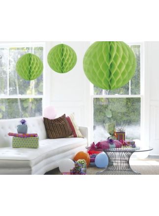Honeycomb bal lime groen 50cm.