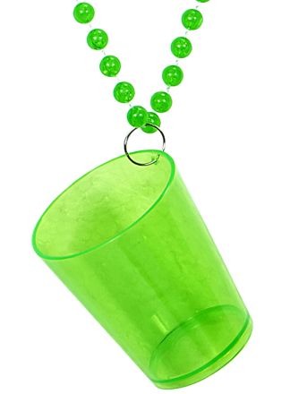 NEON GREEN Shot bekertje aan ketting