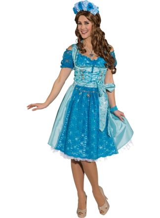 Tiroler dirndl Deluxe aqua