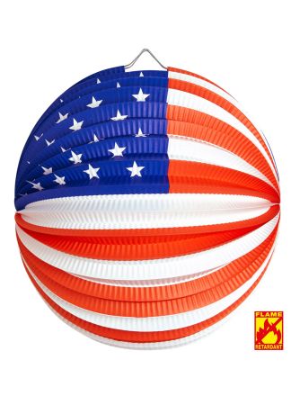 Lampion U.S.A. 25cm brandvertragend