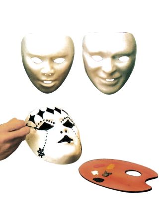 Wit masker grimeer plastic