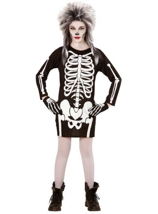 Halloween skelet jurkje 1dlg.