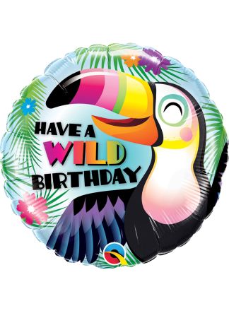 Folieballon 45cm. wild birthday (excl.helium)